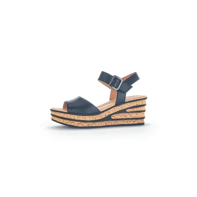 Afbeelding van Gabor 651 Sandalen Met Sleehak Dames Zwart Maat 38,5