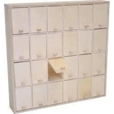 Afbeelding van Houten Adventskalender 42,5x42,5x8 cm Artemio
