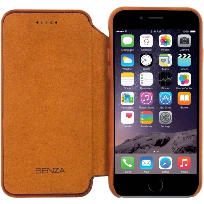 Afbeelding van Senza Desire Skinny Leather Wallet Apple iPhone 6/6S Burned Cognac