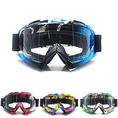 Afbeelding van APEBAZY Motorbril UV bestendige offroad motorbril, winddichte skibril voor cruiser, scooter, motorcross, paardrijden, blauw