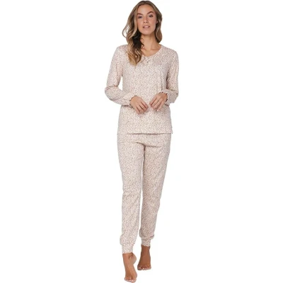 Afbeelding van Pastunette Beige Animal Pyjama Bio Katoen Maat 38