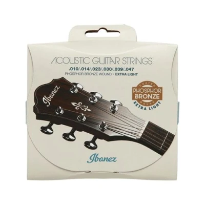 Image de Ibanez IACSP61C Jeu de cordes guitare acoustique Phosphore Bronze Coated Extra light 10 47