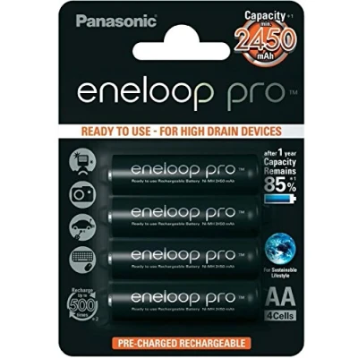 Afbeelding van Panasonic Eneloop Pro Mignon AA 2450 mAh 4 stuks
