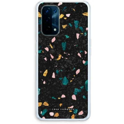 Afbeelding van Case Company® hoesje geschikt voor Oppo A74 5G Terrazzo N10 Soft Cover Telefoonhoesje Bescherming aan alle Kanten en Schermrand