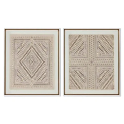 Afbeelding van Canvas Home ESPRIT Wit Natuurlijk Boho 50 x 3,8 60 cm (2 Stuks)