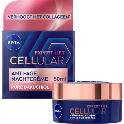 Afbeelding van 1+1 gratis: Nivea CELLular Hyaluron Elasticity Nachtcreme 50 ml