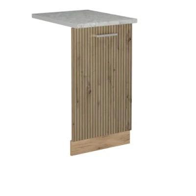 Afbeelding van Vicco R Line Vaatwasser deksel 45 cm , WB Marmer Artisanaal eiken