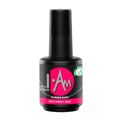 Afbeelding van I.Am Rubber Base Hot Pinky (15ml) Roze