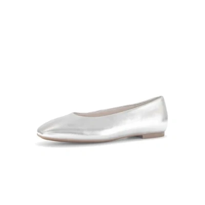 Afbeelding van Gabor Ballerina&#039;s, Dames, Maat: 39, Silber Leer