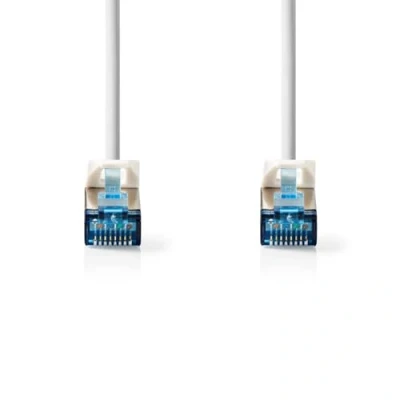 Afbeelding van Nedis Ccgl85330Wt20 Cat6A Kabel S/Ftp Rj45 Male 2.00 M Snagless Rond Lszh Wit Label