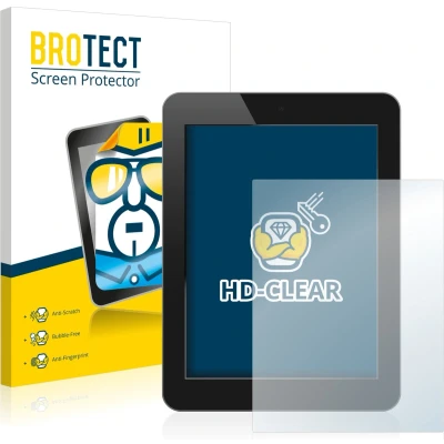 Afbeelding van BROTECT Screenprotector voor Standaardmaten met 10.1 inch Schermen [223 mm x 126 mm, 16:9] Folie Beschermfolie transparant (2 Stuks)