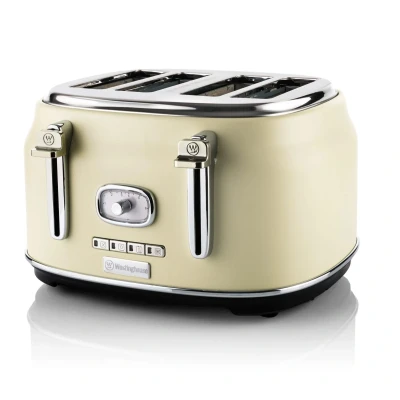 Afbeelding van Westinghouse Broodrooster Retro Collections 4 sleuven vanilla white WKTTB809WH