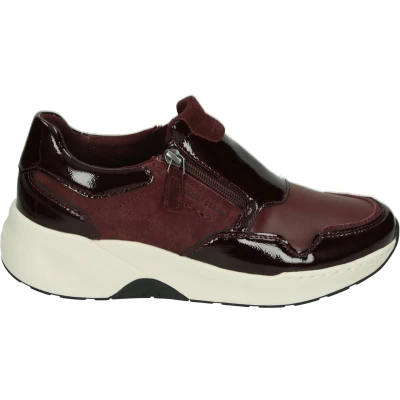 Afbeelding van Josef Seibel Lissi 04 Sneakers laag, Dames, Maat: 40, Bordeaux Leer en textiel