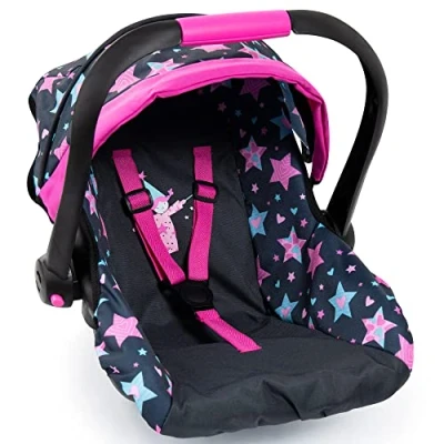 Afbeelding van Bayer Design 67906AA Poppenaccessoires, autostoel voor pop, roze, zwart, fee