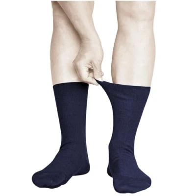 Afbeelding van VITSOCKS niet knijpende sokken zonder elastische rand voor heren (3 paar) knellen 98% fijn katoen 39 42, 43 46, Donkerblauw