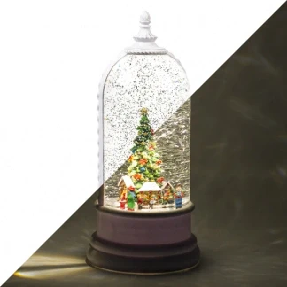 Afbeelding van Kerstlantaarn met kerstmarkt Konstsmide 27.2 cm (LED, Batterijen, USB, Timer)