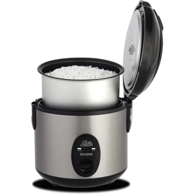 Afbeelding van Solis Compact Rice Cooker 821 Rijst Koker 4 Porties Zilver