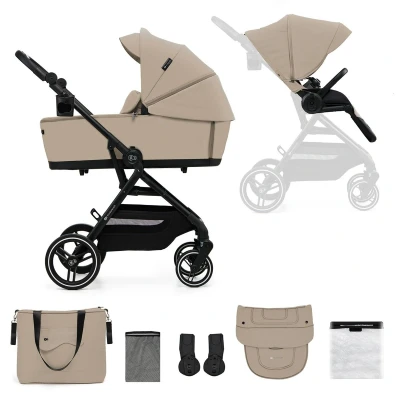 Afbeelding van Kinderkraft Kinderwagen Yoxi 2 in 1 Sand Beige