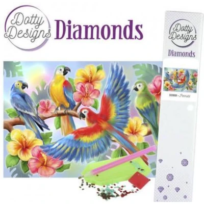 Afbeelding van Dotty Designs Diamonds Parrot