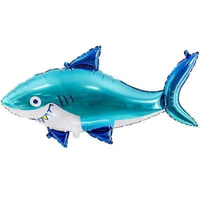 Afbeelding van Folieballon haai, 92 x 48 cm, feestdecoratie