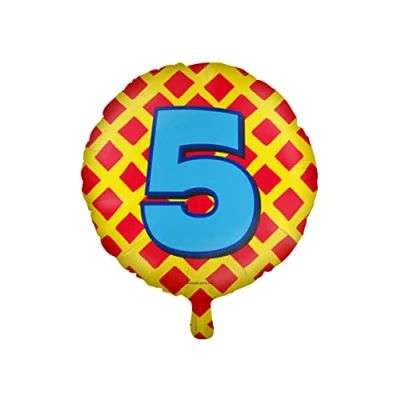 Afbeelding van Helium ballon 5 jaar party 45cm