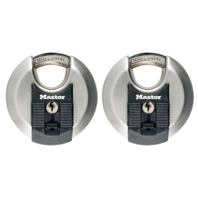 Afbeelding van MasterLock Discusslot Excell 70mm RVS (2 stuks)