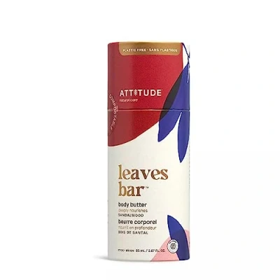 Afbeelding van Attitude Leaves Bar Plasticvrije Body Butter Stick Sandalwood 85ml