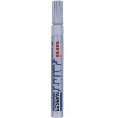 Afbeelding van Uni Paint Marker PX 20 Zilver Verfstift Op Olie Basis Markeerstift Voor Metaal Kunststof Hout Etc Permanent