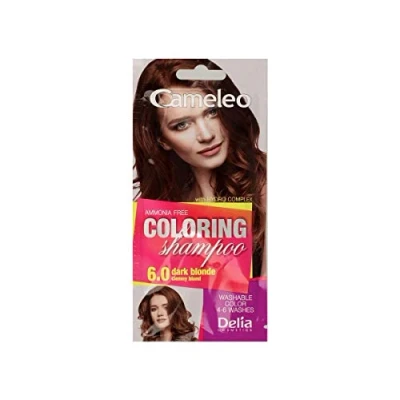 Afbeelding van Cameleo Gekleurde Shampoo Donkerblond Snelle en eenvoudige kleurverfrissing Zonder ammoniak oxidatiemiddelen in zak 40 ml