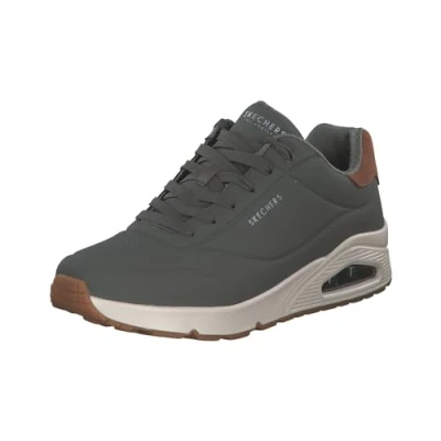 Image de Skechers Baskets Uno Suited on Air pour homme, vert olive, 48.5 EU