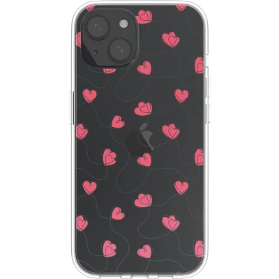 Afbeelding van imoshion hoesje Geschikt voor iPhone 15 Design Dusty Rose Connected Hearts