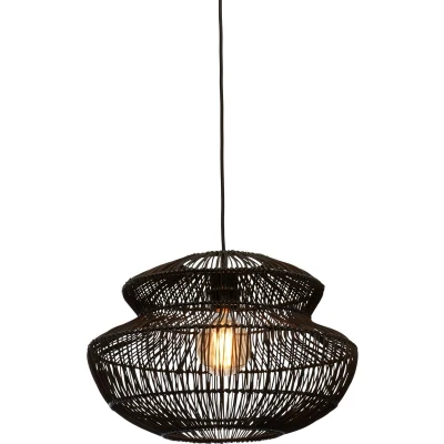 Afbeelding van GOOD&amp;MOJO Hanglamp Zanzibar Rotan Ø40x30cm Zwart