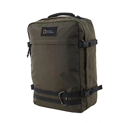 Afbeelding van National Geographic 3 in 1 Handbagage Rugzak / Laptop Reistas Weekendtas 32 Liter (M) Hybrid Khaki