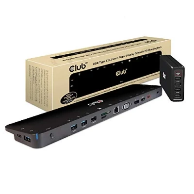 Afbeelding van club3D ChargingDock USB C dockingstation Geschikt voor merk: Club 3D Power Delivery, Geïntegreerde kaartlezer
