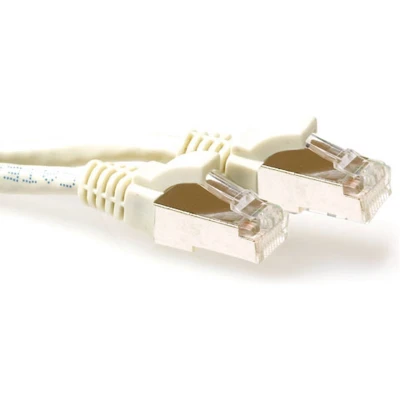 Afbeelding van ACT FB7401 LSZH SFTP CAT6A Patchkabel Snagless Ivoor 1 meter
