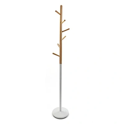 Image de Versa Porte manteau sur pied Design en bois Blanc