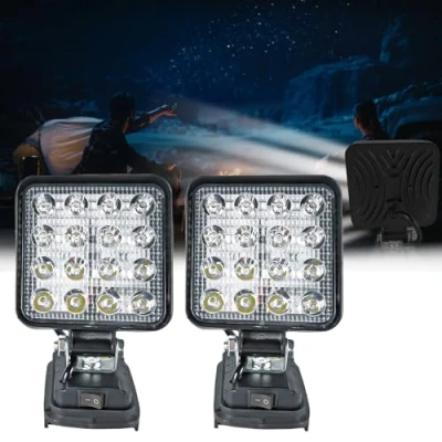 Afbeelding van Nizirioo draadloze lamp voor Makita: 2 x 18 V 27 W led bouwlamp werklamp met 16 superheldere lampkralen, bouwlamp,