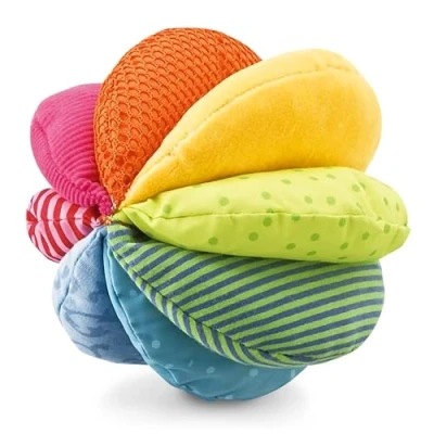 Afbeelding van HABA 3672, stoffen bal regenboog, machinewasbaar met 8 verschillende sensorische effecten