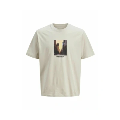 Afbeelding van Jack &amp; Jones Jorvesterbro Picture CREW NECK Tshirt print, Heren, Maat: XL, Moonbeam