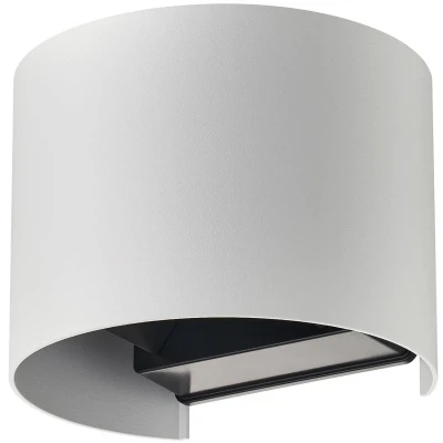 Afbeelding van Lindby Smart LED buitenwandlamp Dara wit rond CCT RGB Tuya
