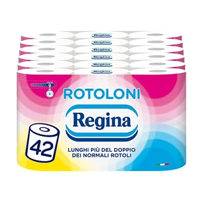 Afbeelding van Regina Rollen 42 Maxi toiletpapier, 500 vellen met 2 sluiers, optimale lengte, 50% gerecycled kunststof, 100% FSC gecertificeerd papier