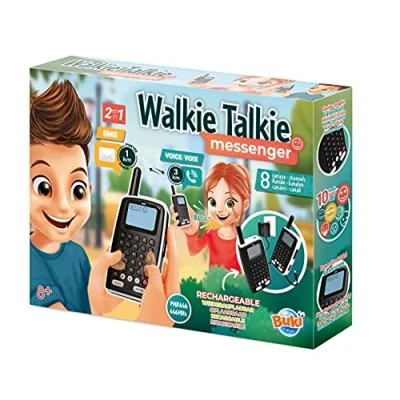 Afbeelding van Buki Walkie Talkie Messenger, Walkietalkie voor kinderen, 8 jaar, Zwart