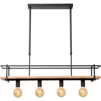 Afbeelding van Lucide MILONGA Hanglamp 4xE27 Zwart