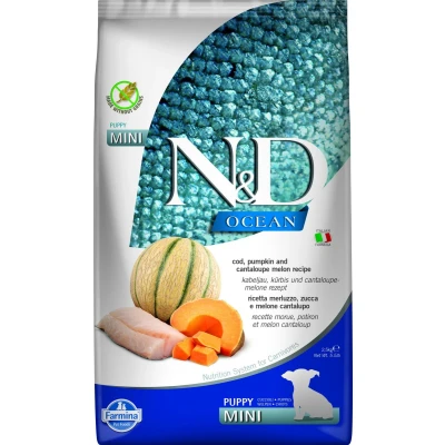 Afbeelding van N&amp;D Ocean Puppyvoeding Kabeljauw met Pompoen small breed 2.5 kg.