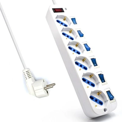 Afbeelding van Stopcontactenstrip 6 Tomas met Interruptor Ewent EW3932 3M 3500W (3 m)