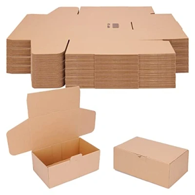 Afbeelding van verpacking 100 stuks vouwdozen 250 x 150 mm bruin (buitenmaat 258 158 105 mm) WP 30 verzenddozen DHL Hermes DPD GLS