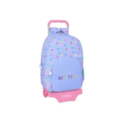 Image de SAFTA Cartable scolaire polypropylène, acier peint, PVC, roues recouvertes de caoutchouc Benetton &quot;Lila&quot; avec 905 chariot