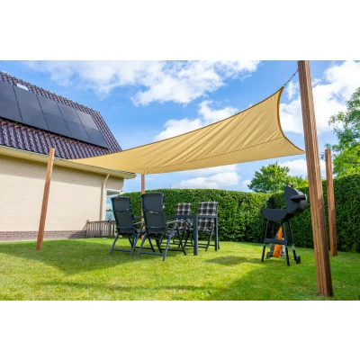 Afbeelding van Wovar Schaduwdoek Waterdicht Rechthoek 3x5m 160gr/m2 Beige Per Stuk