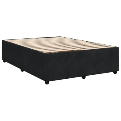 Afbeelding van vidaXL Bedframe zonder matras 140x200 cm fluweel zwart