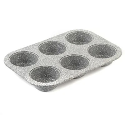 Afbeelding van Muffin bakvorm voor 6 kopjes muffinvorm, muffinbakplaat met antiaanbaklaag, bakplaat cupcakes, brownies, vormen, mini muffins